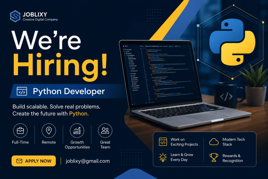hiring full time Python Developer 2000$ salary Python Developer